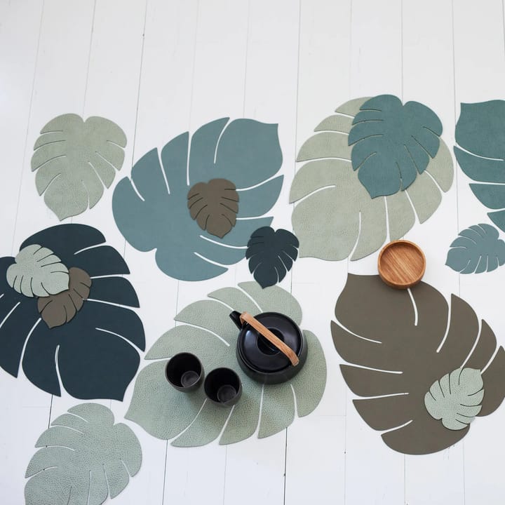 Set de table Monstera Leaf Nupo L, Vert pastel LIND DNA