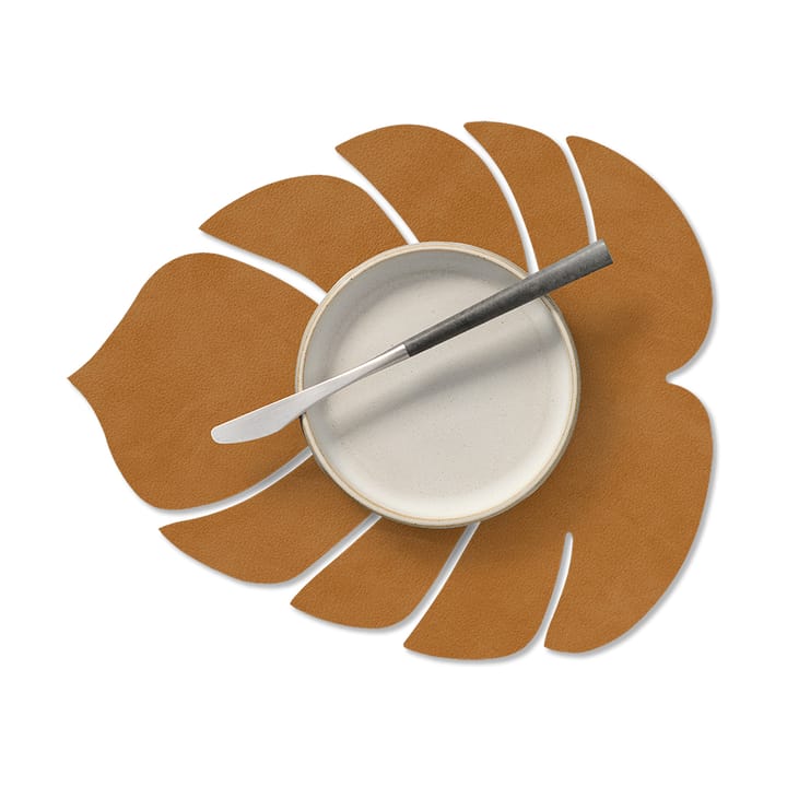 Set de table Monstera Leaf Nupo S, Burned curry LIND DNA