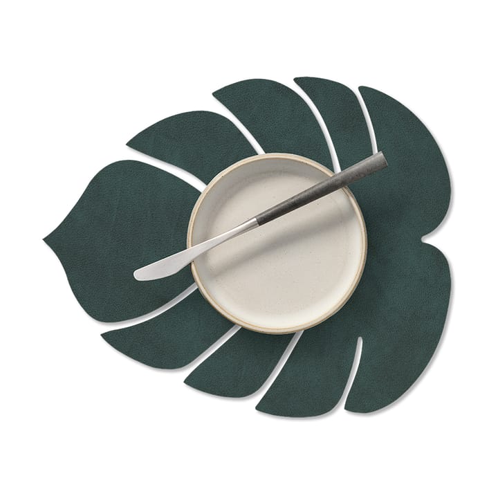 Set de table Monstera Leaf Nupo S, Vert foncé LIND DNA