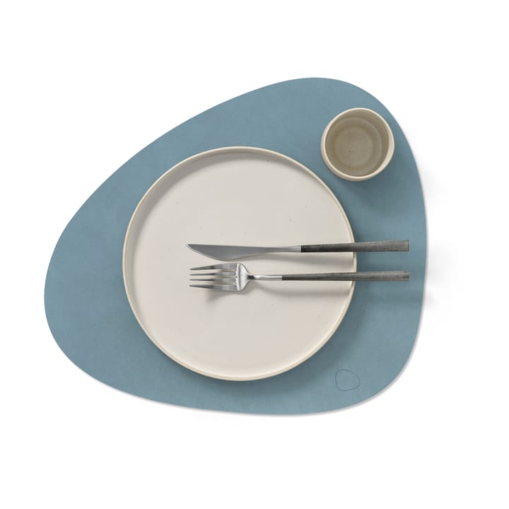 Set de table Nupo curve réversible L 1 pièce, bleu clair-gris clair LIND DNA