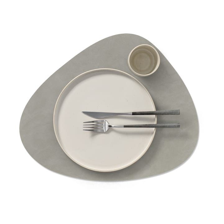 Set de table Nupo curve réversible L 1 pièce, bleu clair-gris clair LIND DNA