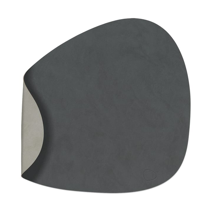 Set de table Nupo curve réversible L 1 pièce - gris anthracite-gris clair - LIND DNA