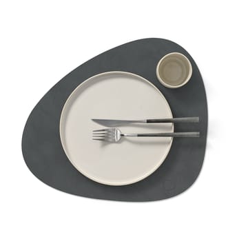 Set de table Nupo curve réversible L 1 pièce - gris anthracite-gris clair - LIND DNA