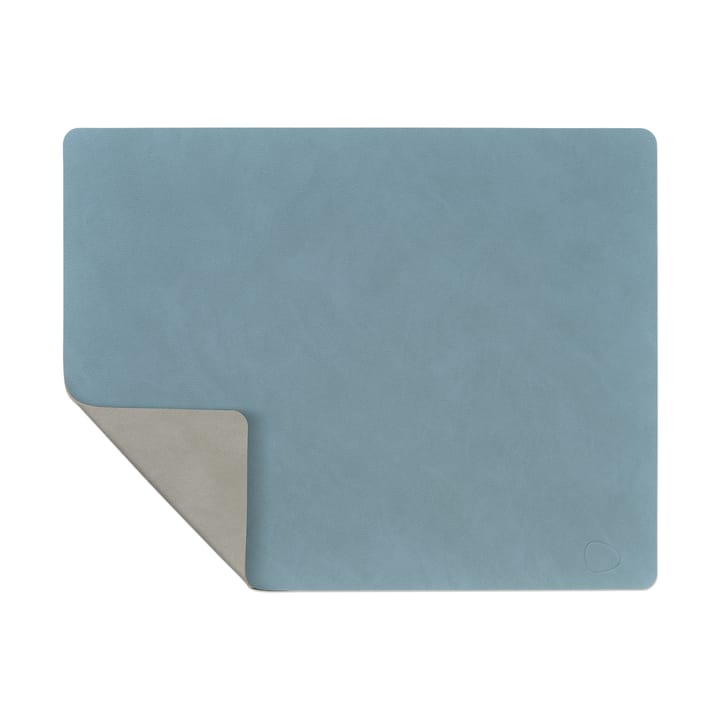 Set de table Nupo réversible square L 1 pièce - Bleu clair-gris clair - LIND DNA