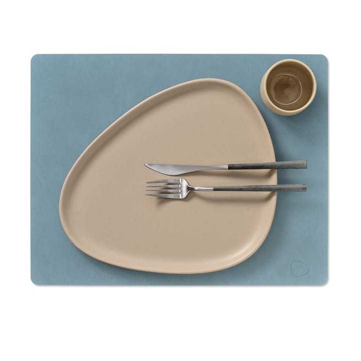 Set de table Nupo réversible square L 1 pièce, Bleu clair-gris clair LIND DNA