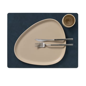 Set de table Nupo réversible square L 1 pièce - Midnight blue-petrol - LIND DNA