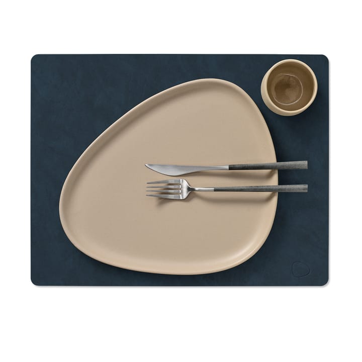 Set de table Nupo réversible square L 1 pièce, Midnight blue-petrol LIND DNA