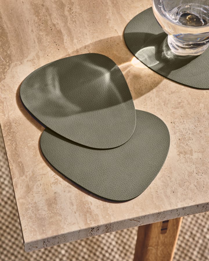 Sous-verre Curve Nupo, army green LIND DNA