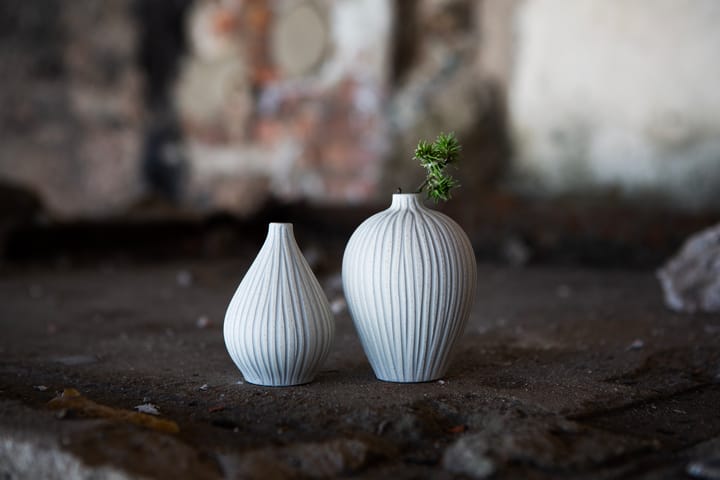 Vase Kobe, Sand white stone stripe Lindform