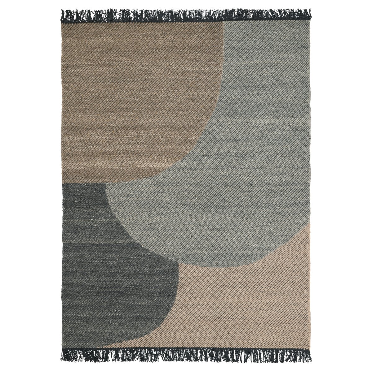 Linie Design Tapis en laine Eik 200x300 cm Charcoal