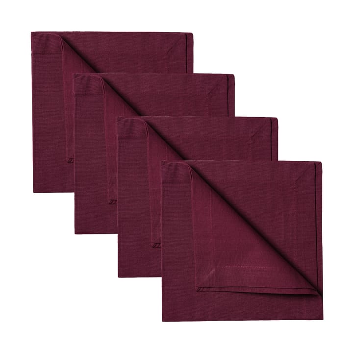 Serviette Robert Lot de 4 - Bordeaux - Linum