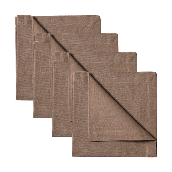 Serviette Robert Lot de 4 - Brun taupe foncé - Linum