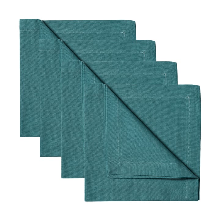 Serviette Robert Lot de 4 - Gris foncé turquoise - Linum