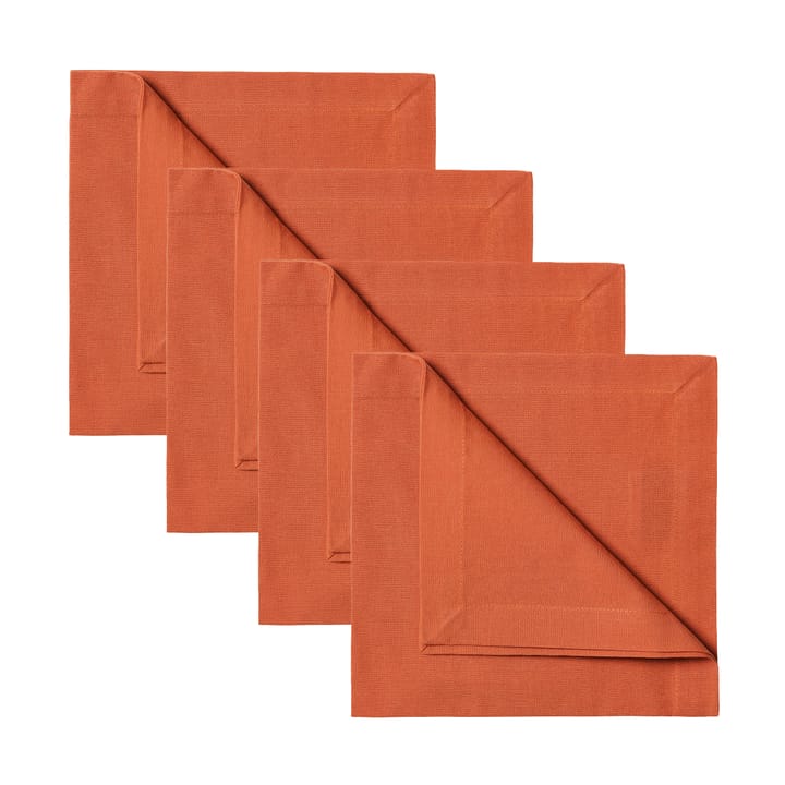 Serviette Robert Lot de 4 - Orange rouille - Linum