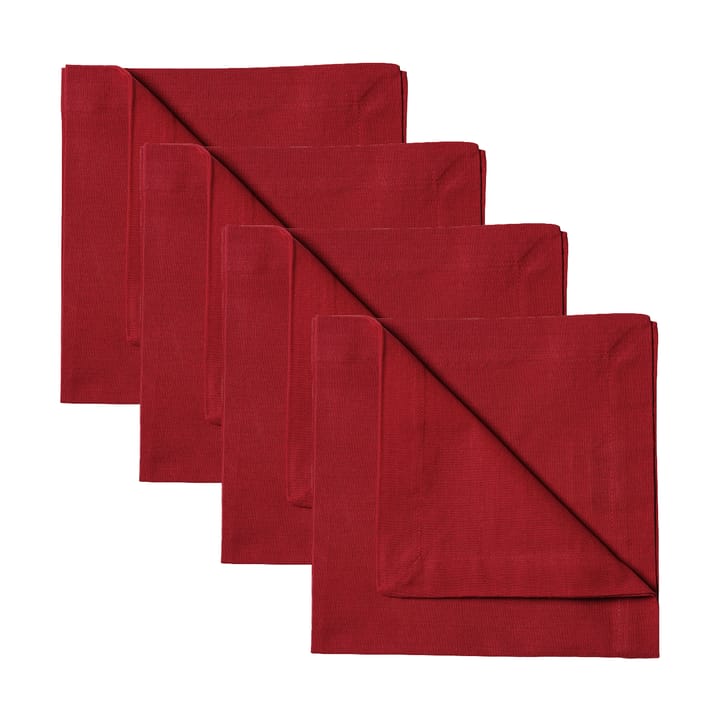 Serviette Robert Lot de 4 - Rouge - Linum