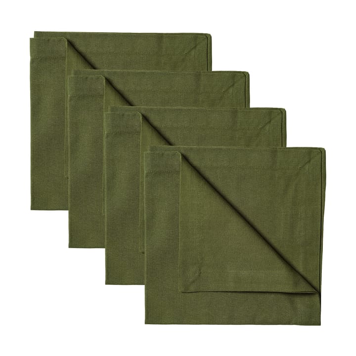 Serviette Robert Lot de 4 - Vert olive foncé - Linum