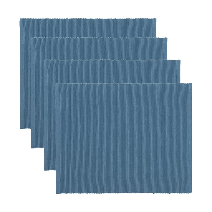 Set de table Uni 35x46 cm, lot de 4 - Bleu profond des mers - Linum