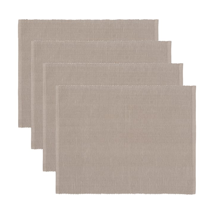 Set de table Uni 35x46 cm, lot de 4 - Taupe - Linum