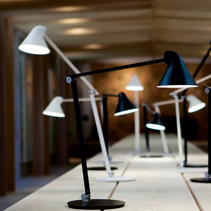 Lampe de bureau NJP, Blanc, clips, 3000k Louis Poulsen