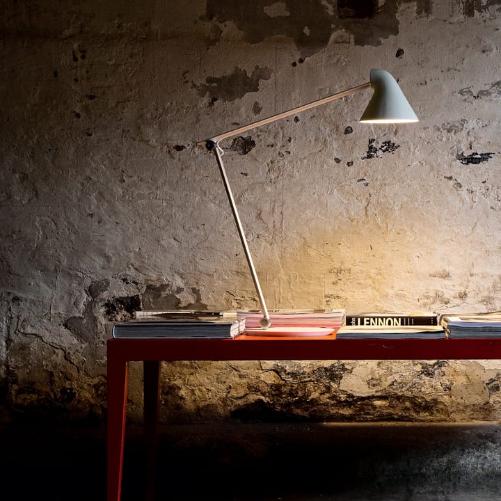 Lampe de bureau NJP, Blanc, repose-pieds, 3000k Louis Poulsen