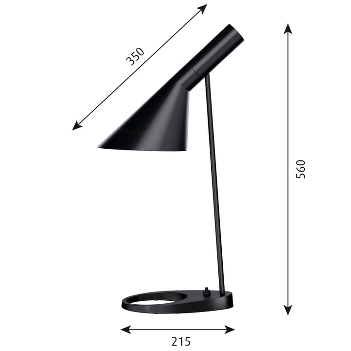 Lampe de table AJ, Noir Louis Poulsen