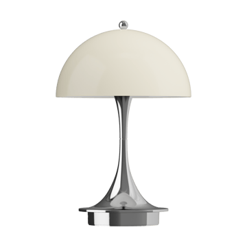 Lampe de table Panthella 160 Portable v3 - Chrome opal beige - Louis Poulsen