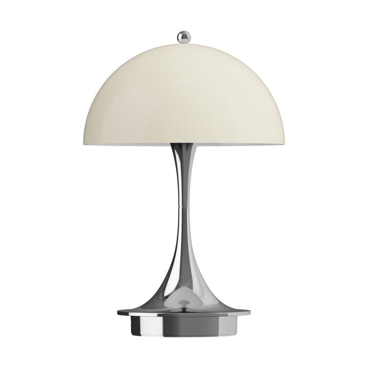 Lampe de table Panthella 160 Portable v3, Chrome opal beige Louis Poulsen