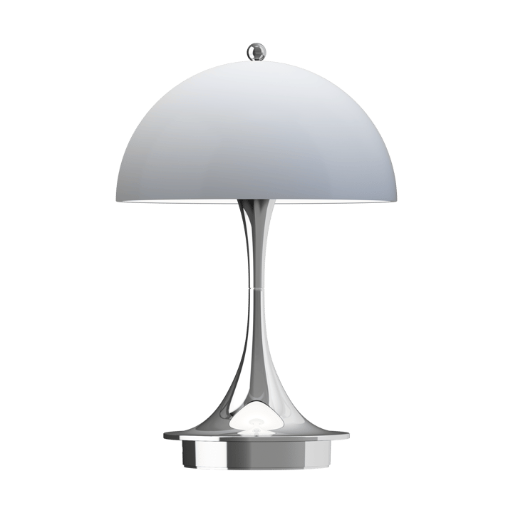 Lampe de table Panthella 160 Portable v3 - Chrome opal grey - Louis Poulsen