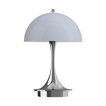 Lampe de table Panthella 160 Portable v3 - Chrome opal grey - Louis Poulsen