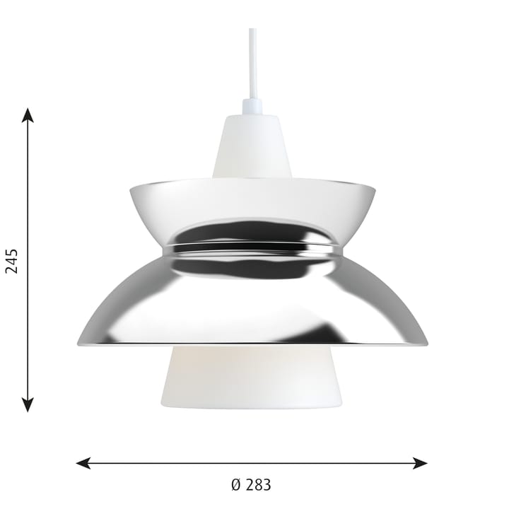 Suspension Doo-Wop Pendelleuchte métal, Acier inoxydable Louis Poulsen