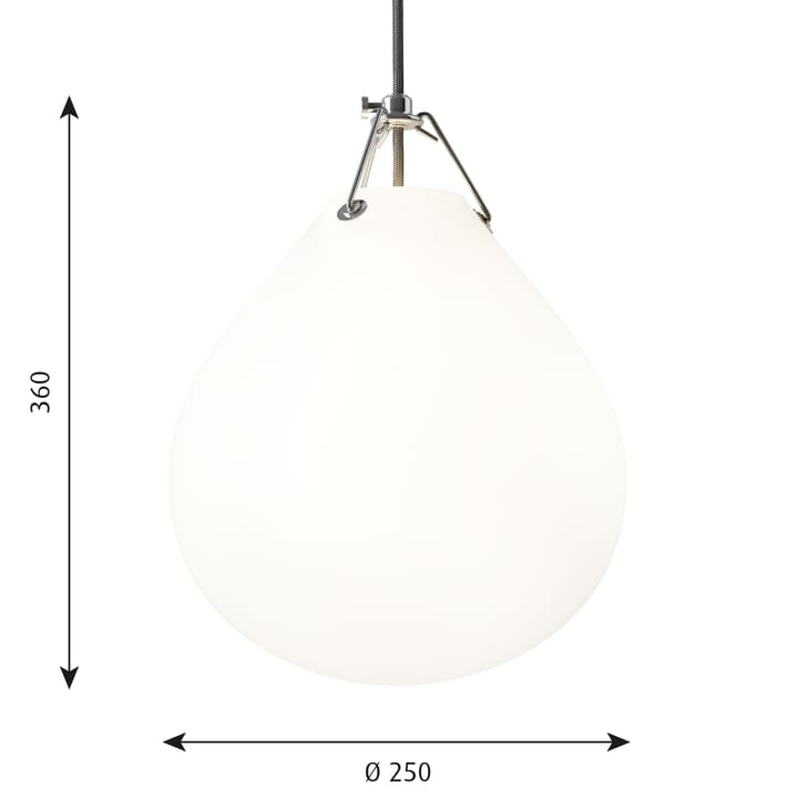 Suspension Moser Ø25cm, Blanc mat Louis Poulsen