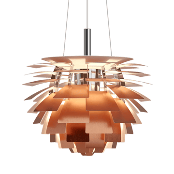 Suspension PH Artichoke E27 5,5 m câble - Cuivre, Ø72 cm - Louis Poulsen