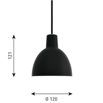 Suspension Toldbod 120 - Noir - Louis Poulsen