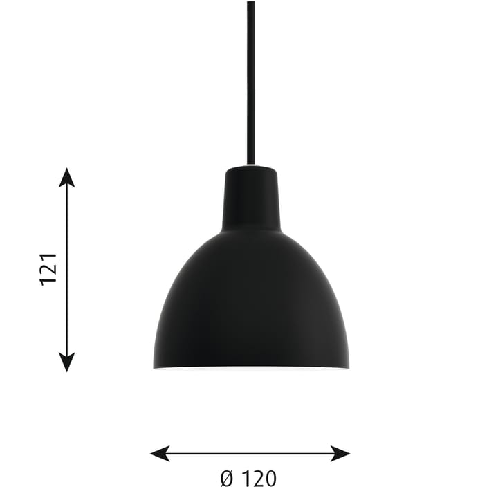 Suspension Toldbod 120, Noir Louis Poulsen