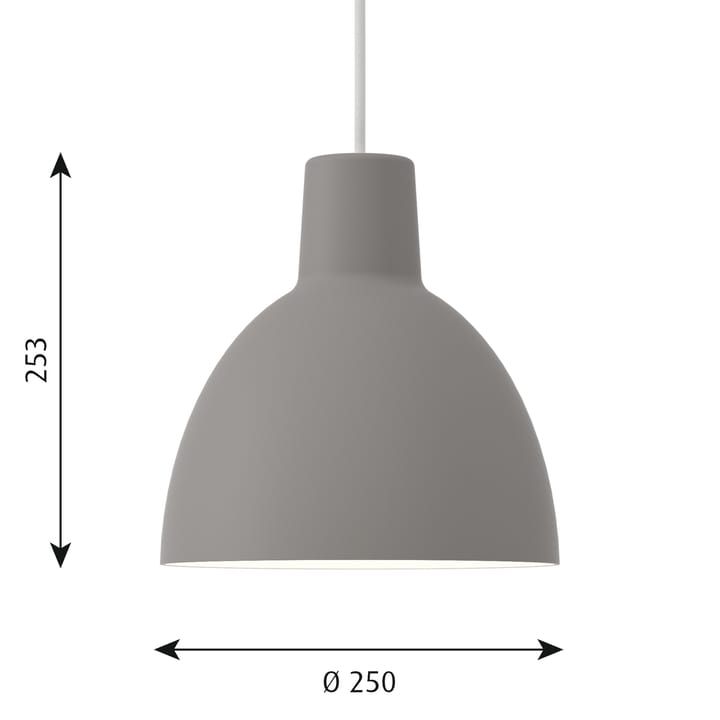 Suspension Toldbod 250, Gris clair Louis Poulsen