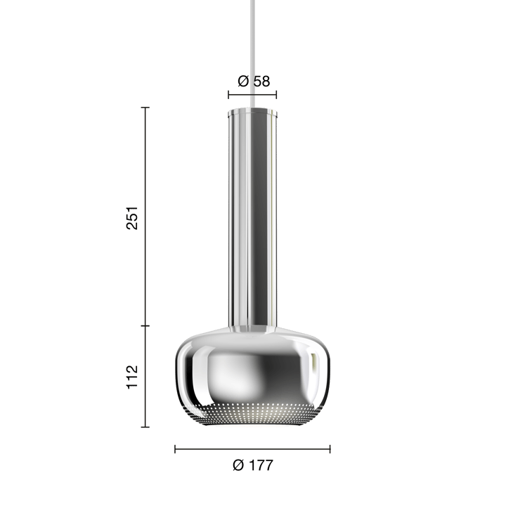 Suspension VL 56, Chromé brillant Louis Poulsen