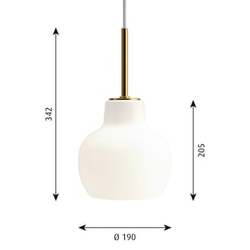 Suspension VL Ring Crown 1 - Laiton-Verre opale - Louis Poulsen