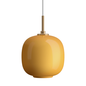 Suspension VL45 Radiohus Ø17,5cm - Brass-amber glass - Louis Poulsen