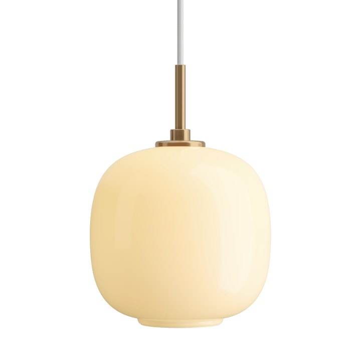 Suspension VL45 Radiohus Ø17,5cm - Brass-pale yellow glass - Louis Poulsen