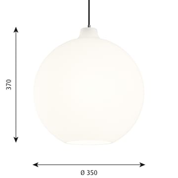 Suspension Wohlert Ø35cm - Verre blanc opale - Louis Poulsen