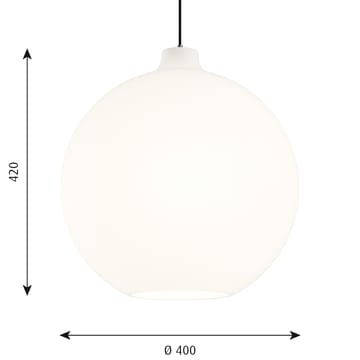 Suspension Wohlert Ø40cm - Verre blanc opale - Louis Poulsen