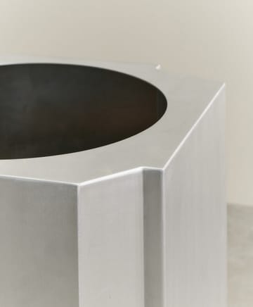 Pot Funki L 52 cm - Aluminium brossé - Louise Roe