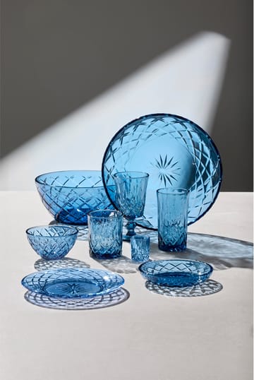 Assiette Sorrento Ø21 cm lot de 4 - Bleu - Lyngby Glas