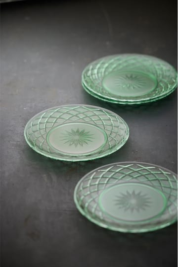 Assiette Sorrento Ø21 cm lot de 4 - Vert - Lyngby Glas