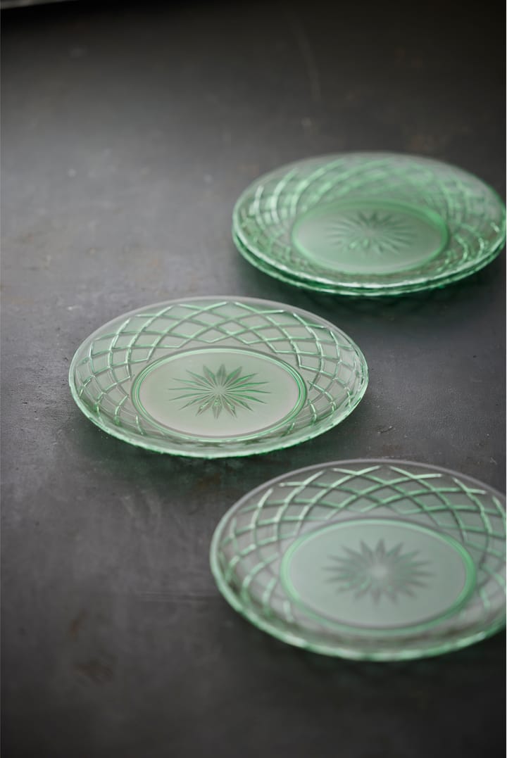 Assiette Sorrento Ø21 cm lot de 4, Vert Lyngby Glas