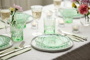 Assiette Sorrento Ø21 cm lot de 4 - Vert - Lyngby Glas