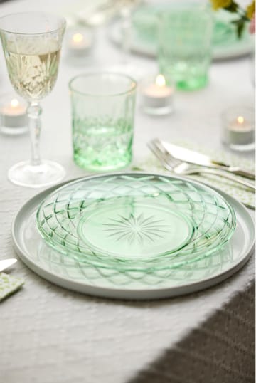 Assiette Sorrento Ø21 cm lot de 4 - Vert - Lyngby Glas