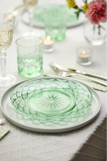 Assiette Sorrento Ø21 cm lot de 4 - Vert - Lyngby Glas