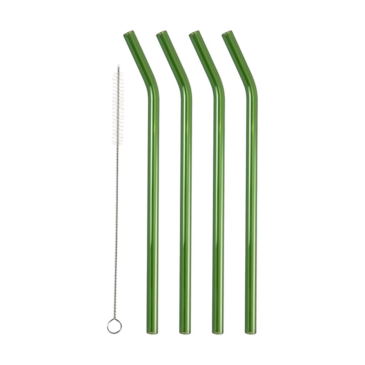 Pailles en verre Lyngby Glas 21,5 cm - lot de 4 - Vert - Lyngby Glas