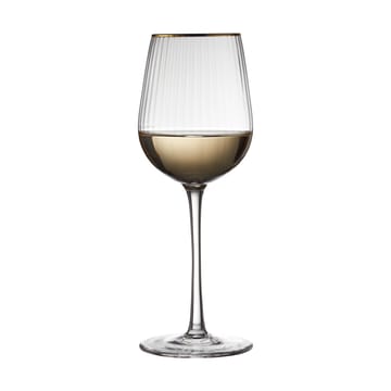 Verre à vin blanc Palermo Gold 30 cl, lot de 4 - Transparent-or - Lyngby Glas